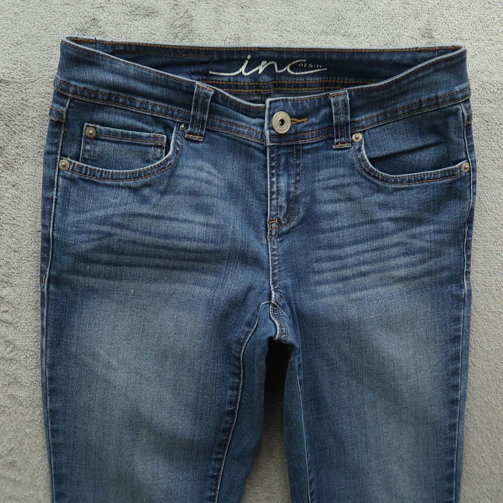 INC Jeans Women's Size 2S Blue Low-Rise Curvy Fit Skinny Leg Denim 29" Inseam - Picture 11 of 16